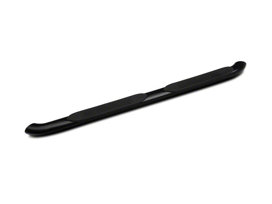 RedRock 4-Inch Oval Bent End Side Step Bars; Black (05-23 Tacoma Access Cab)