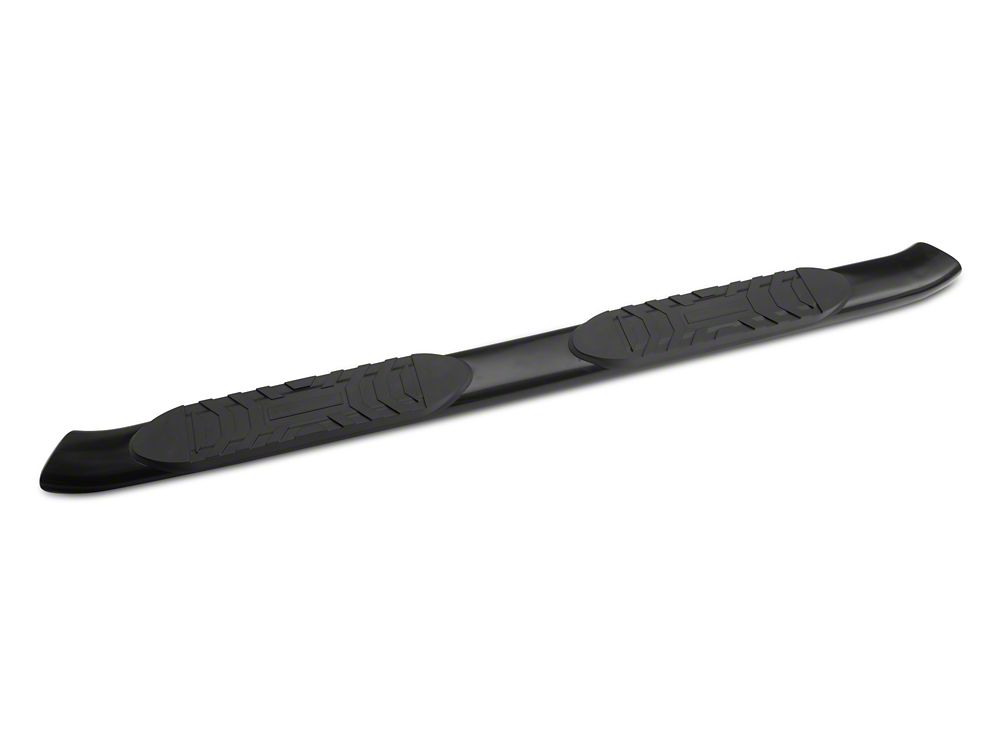 RedRock 5-Inch Oval Bent End Side Step Bars; Black (05-23 Tacoma Access Cab)