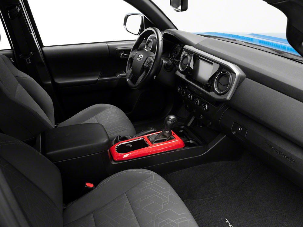 RedRock Center Console Trim; Red (16-23 Tacoma w/ Automatic Transmission)