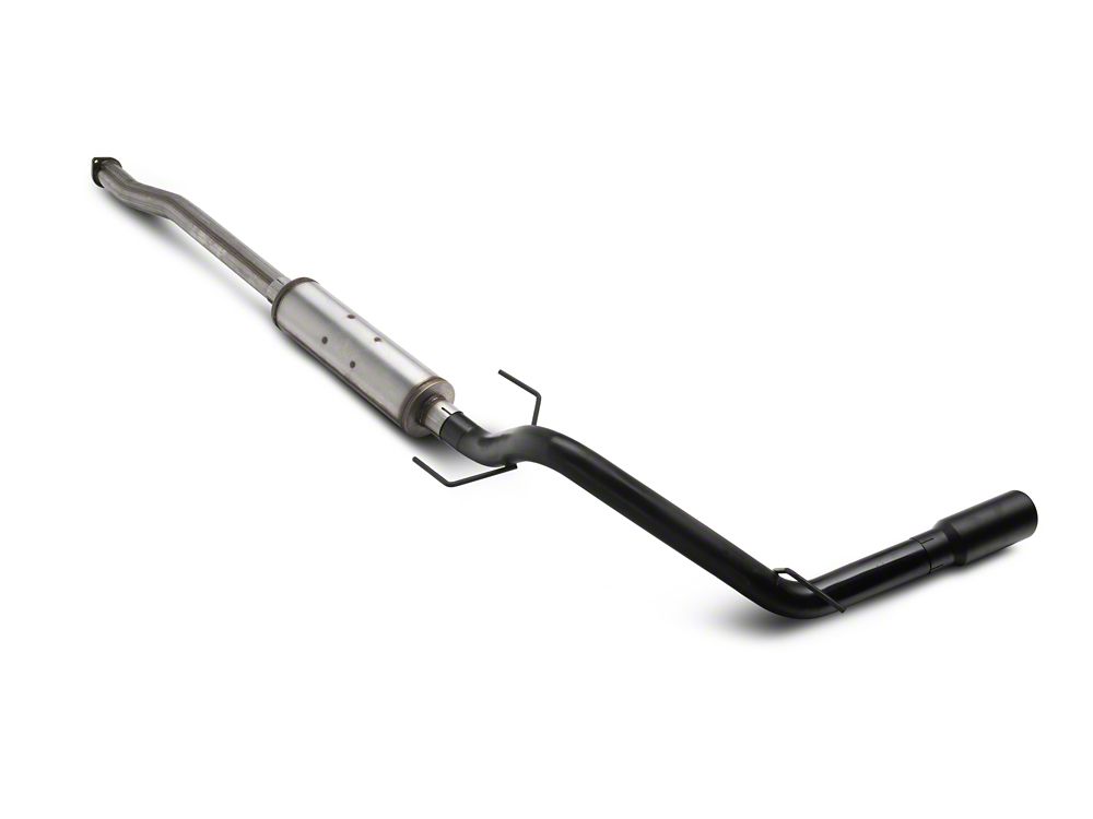 RedRock Stainless Steel Single Exhaust System with Black Tip; Side Exit (16-23 3.5L Tacoma)