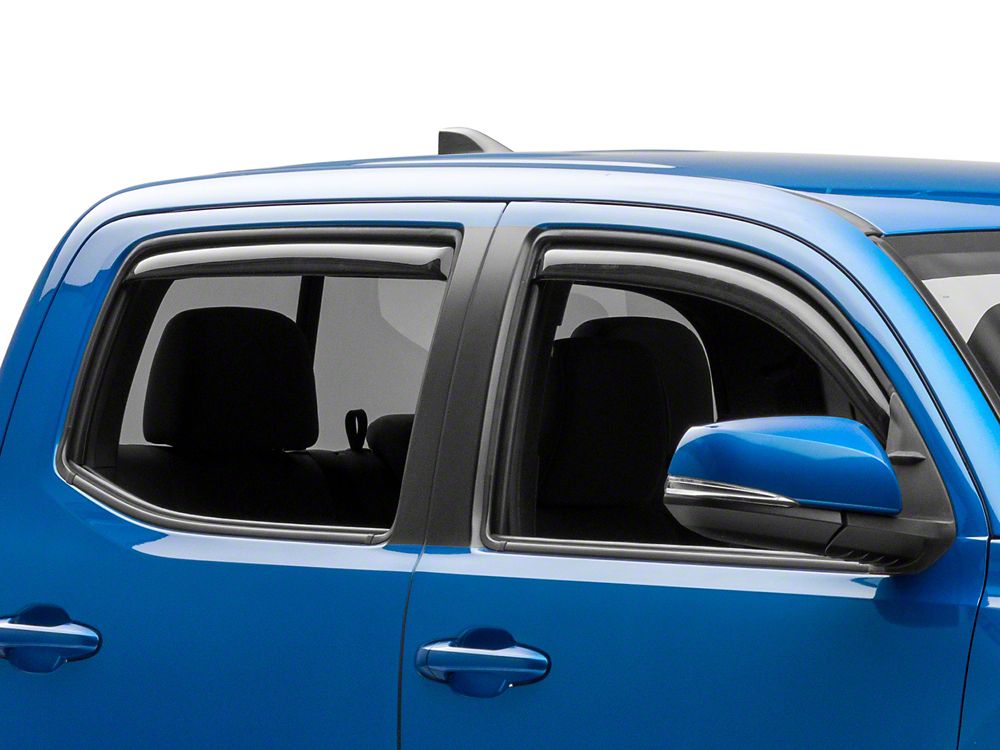 For 16-23 Toyota Tacoma Double Cab IN-CHANNEL Side Window Visors For 16-23 Toyota Tacoma Double Cab IN-CHANNEL Side Window Visors