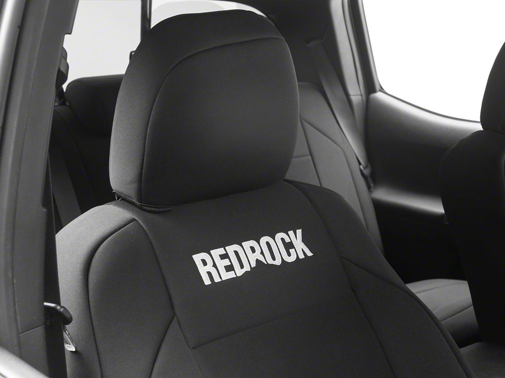 RedRock Neoprene Front and Rear Seat Covers; Black (16-23 Tacoma Double Cab)