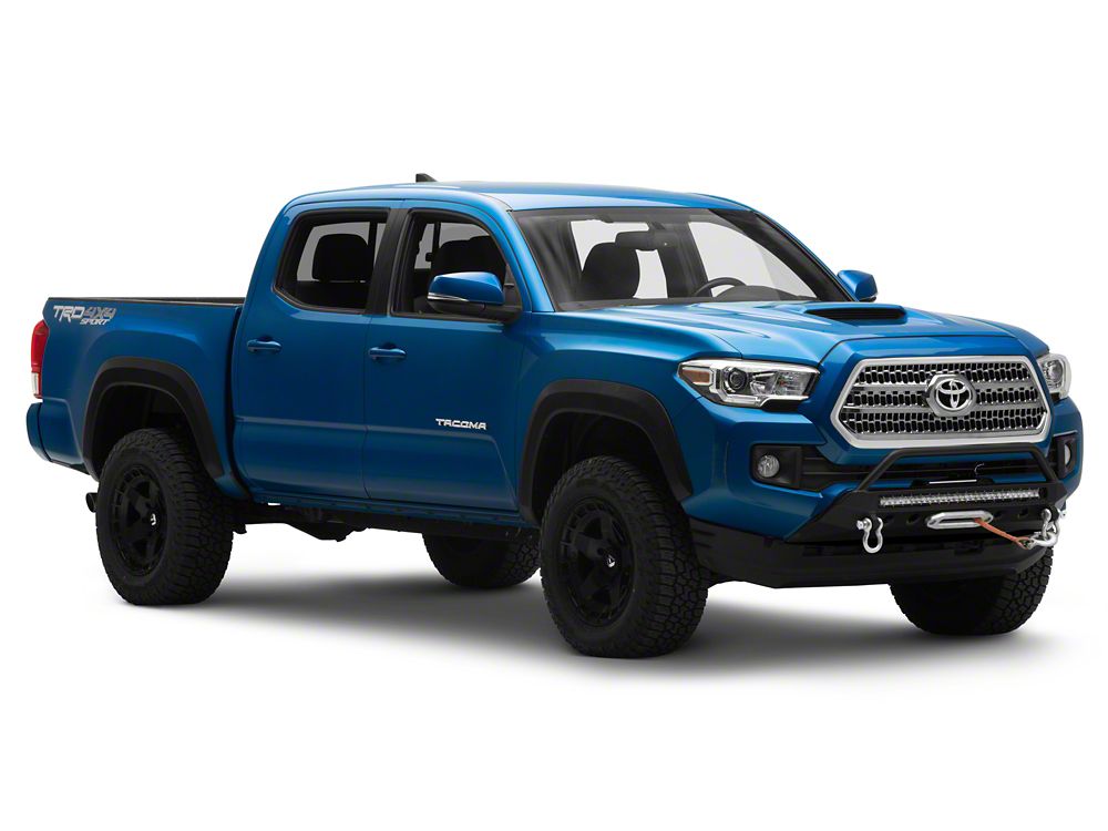 RedRock Stubby Winch Mount Front Bumper with LED Light Bar (16-23 Tacoma)