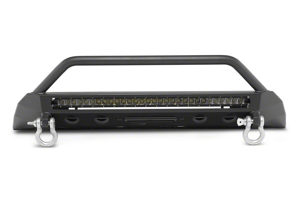 RedRock Stubby Winch Mount Front Bumper with LED Light Bar (16-23 Tacoma)