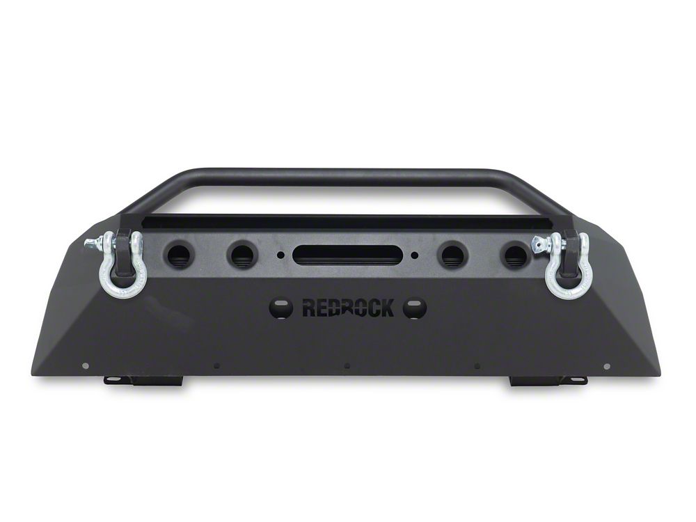 RedRock Stubby Winch Mount Front Bumper with LED Light Bar (16-23 Tacoma)