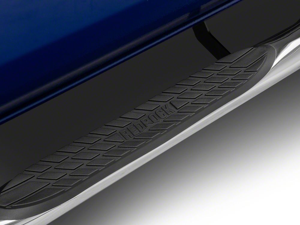 RedRock 3-Inch Side Step Bars; 304 Stainless Steel (24-25 Tacoma Double Cab)