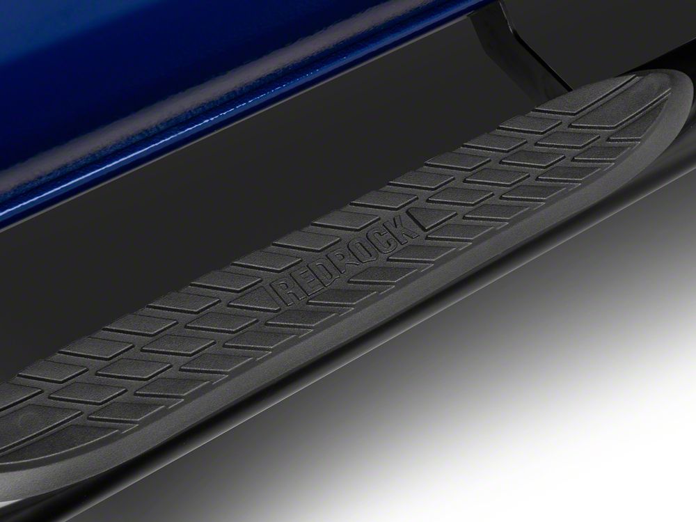 RedRock 3-Inch Side Step Bars; Black (24-25 Tacoma Double Cab)