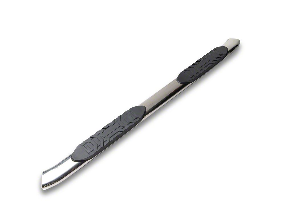 RedRock 5-Inch Oval Bent End Side Step Bars; 304 Stainless Steel (24-25 Tacoma Double Cab)