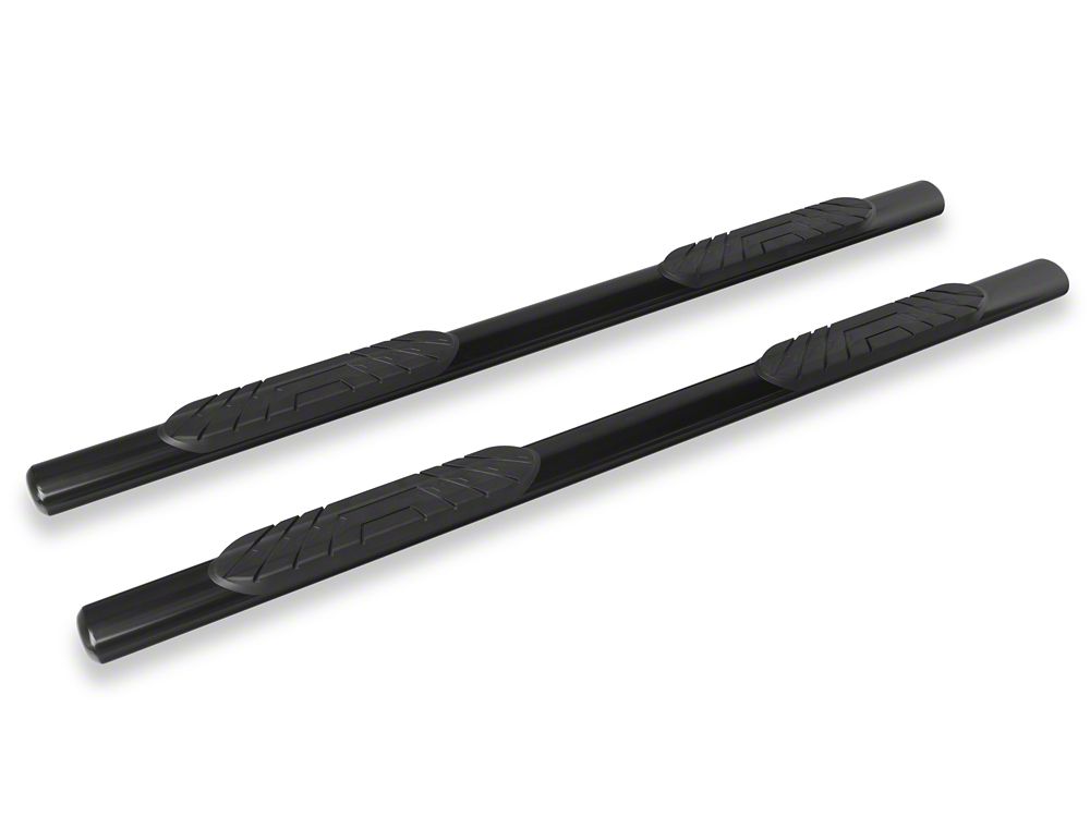 RedRock 4-Inch Oval Straight Side Step Bars; Black (24-25 Tacoma Double Cab)