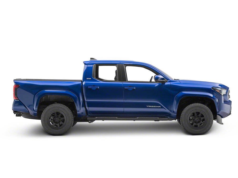 RedRock 4-Inch Oval Straight Side Step Bars; Black (24-25 Tacoma Double Cab)