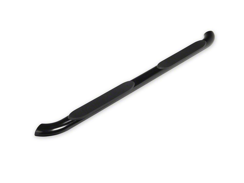 RedRock 4-Inch Oval Bent End Side Step Bars; Black (24-25 Tacoma Double Cab)