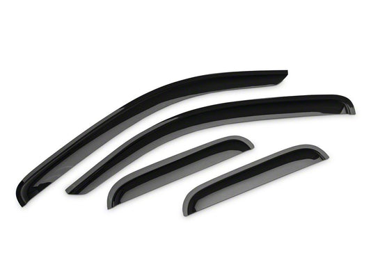 RedRock Window Deflectors; Front and Rear; Smoked (05-15 Tacoma Access Cab)