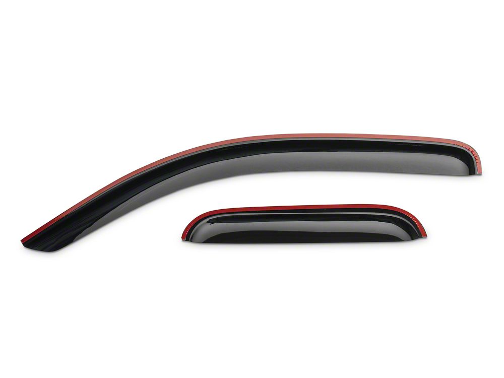 RedRock Window Deflectors; Front and Rear; Smoked (05-15 Tacoma Access Cab)
