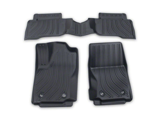 RedRock Custom Fit All-Weather Front and Rear Floor Liners; Black (24-26 Tacoma Double Cab)