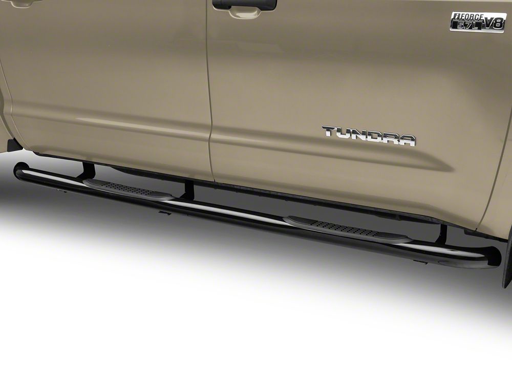 RedRock 3-Inch Side Step Bars; Black (07-21 Tundra CrewMax)