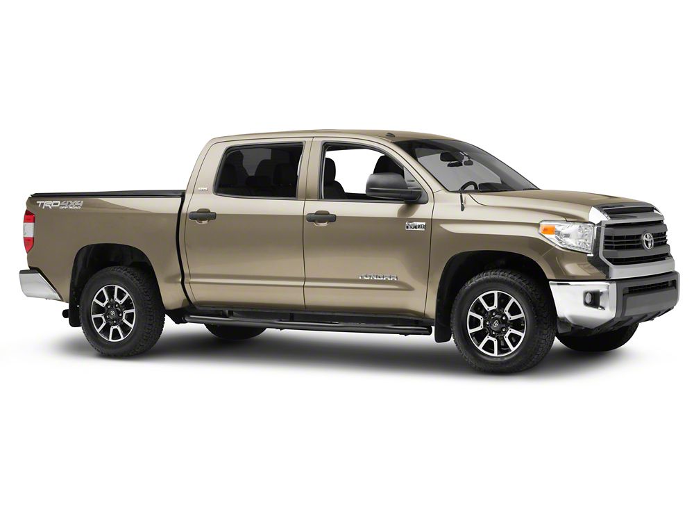 RedRock 3-Inch Side Step Bars; Black (07-21 Tundra CrewMax)