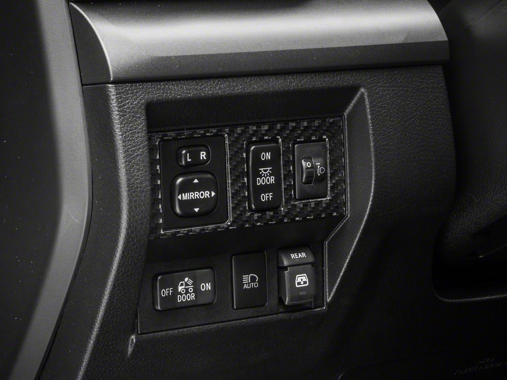 RedRock Headlight Switch Trim; Carbon Fiber (14-21 Tundra)