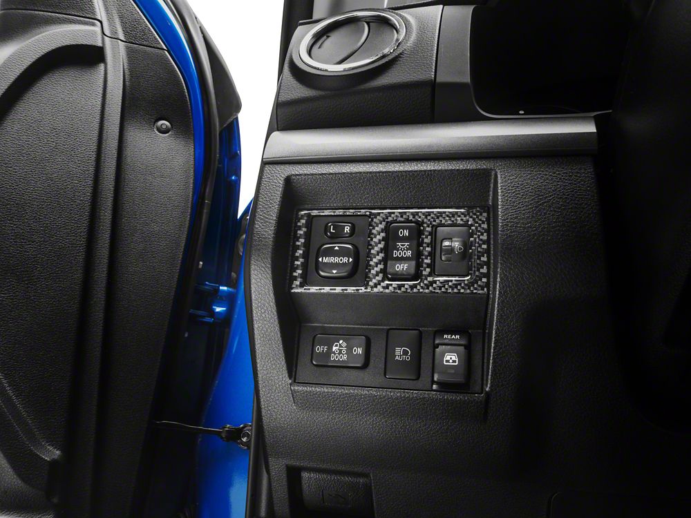 RedRock Headlight Switch Trim; Carbon Fiber (14-21 Tundra)
