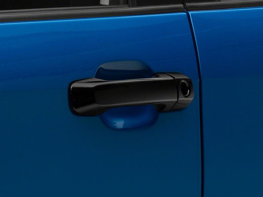RedRock Door Handle Covers; Gloss Black (07-21 Tundra)