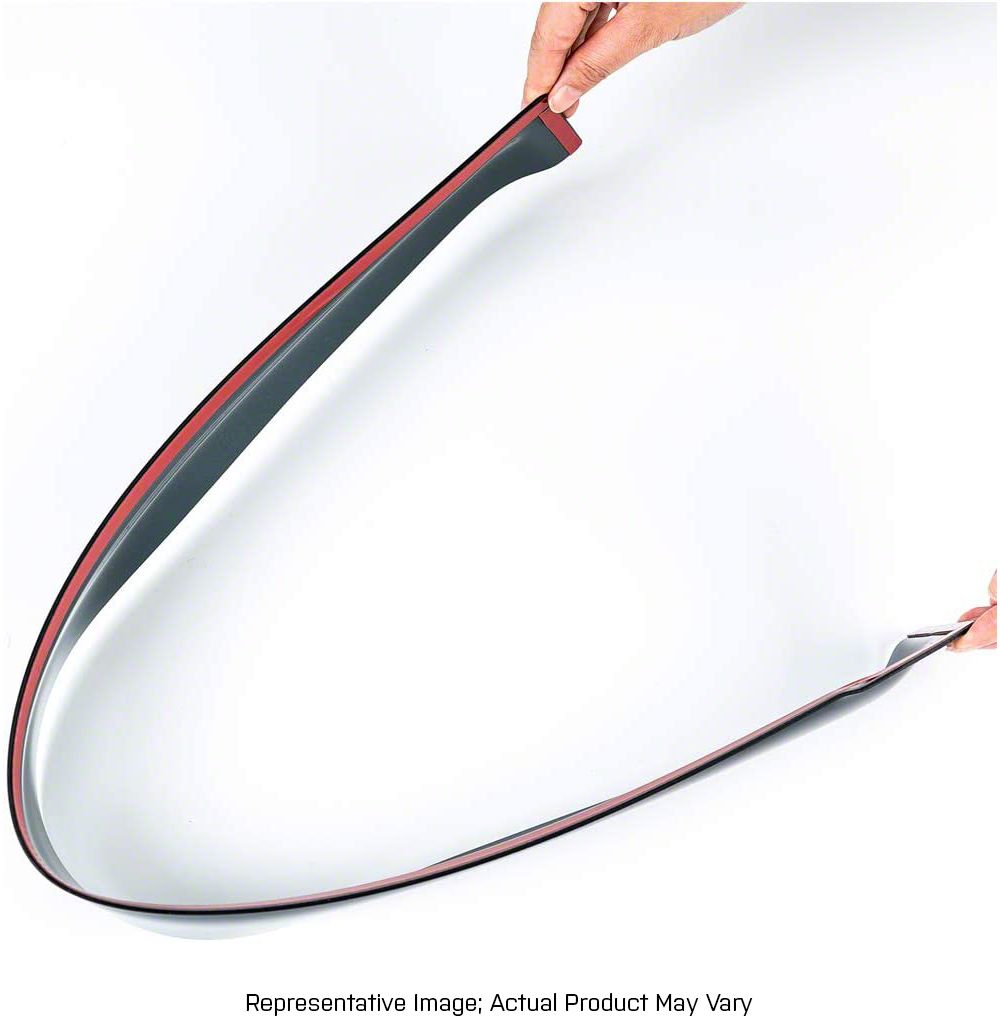 RedRock Window Deflectors; Front; Smoked (99-06 Sierra 1500 Regular Cab)