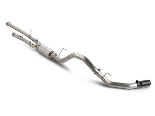 RedRock Single Exhaust System with Black Tip; Side Exit (09-21 5.7L Tundra)