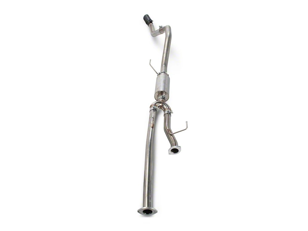 RedRock Single Exhaust System with Black Tip; Side Exit (09-21 5.7L Tundra)