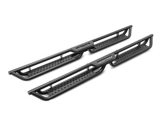 RedRock Drop Step Running Boards; Textured Black (22-25 Tundra CrewMax)