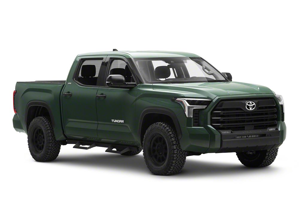 RedRock 4-Inch Drop TC1 Running Boards; Textured Black (22-25 Tundra CrewMax)