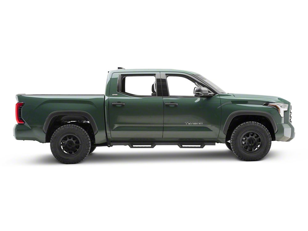 RedRock 4-Inch Drop TC1 Running Boards; Textured Black (22-25 Tundra CrewMax)