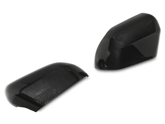 RedRock Mirror Covers; Carbon Appearance (22-26 Tundra)