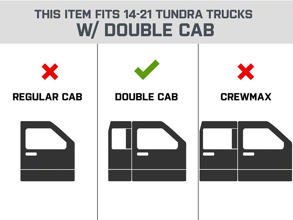 RedRock 3-Inch Side Step Bars; Black (07-21 Tundra Double Cab)