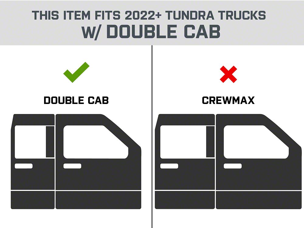 RedRock 5-Inch Oval Bent End Side Step Bars; Black (22-25 Tundra Double Cab)