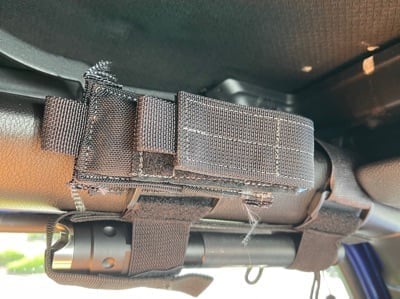 RedRock Roll Bar Mounted Flashlight Holder with LED Flashlight (97-25 Jeep Wrangler TJ, JK & JL)