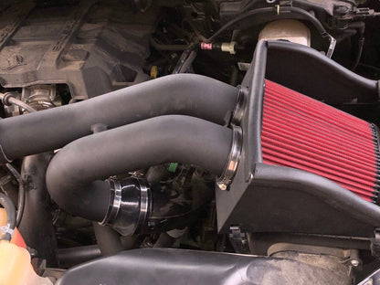 RedRock Cold Air Intake; Wrinkle Black (15-25 2.7L EcoBoost F-150)