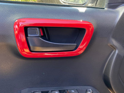 RedRock Front Door Handle Trim; Red (16-23 Tacoma)