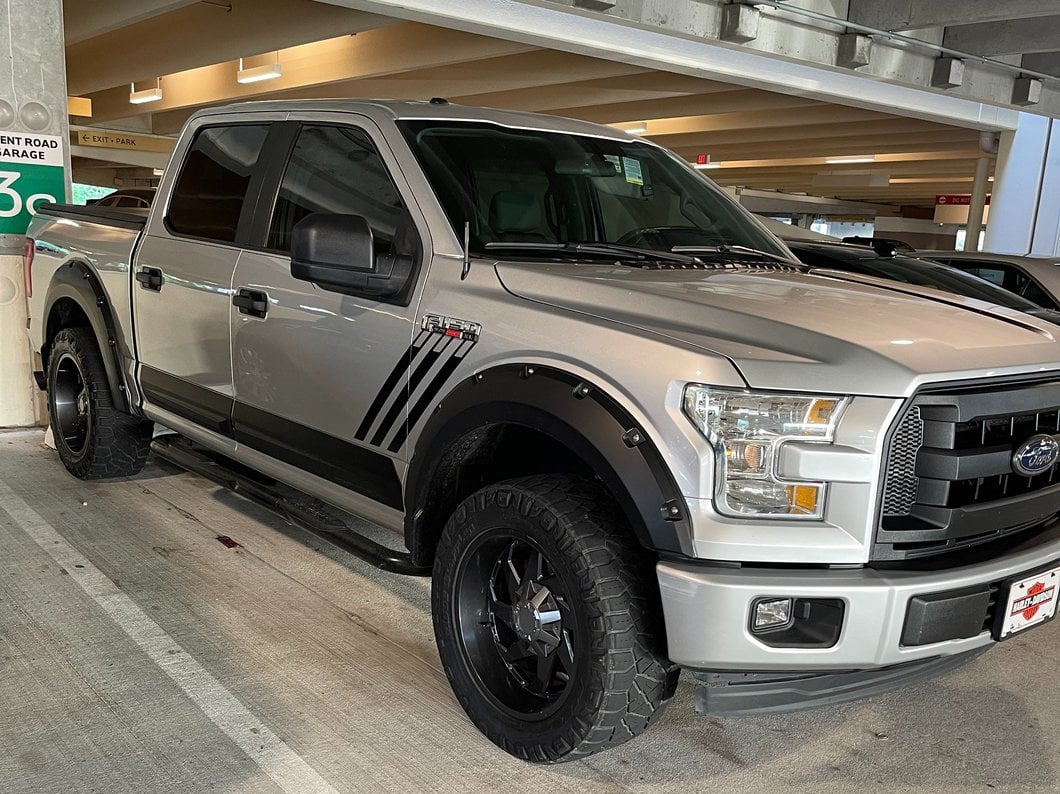 RedRock Rugged Look Body Side Moldings; Matte Black (09-20 F-150 SuperCrew)
