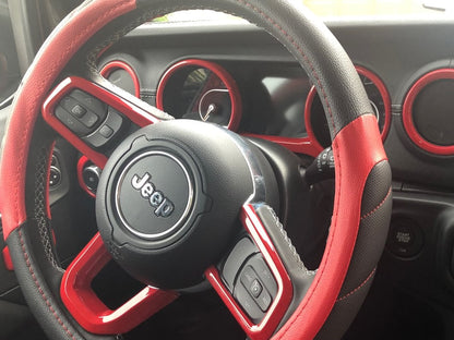 RedRock Steering Wheel Trim; Red (18-25 Jeep Wrangler JL)