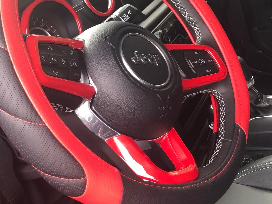 RedRock Steering Wheel Trim; Red (18-25 Jeep Wrangler JL)