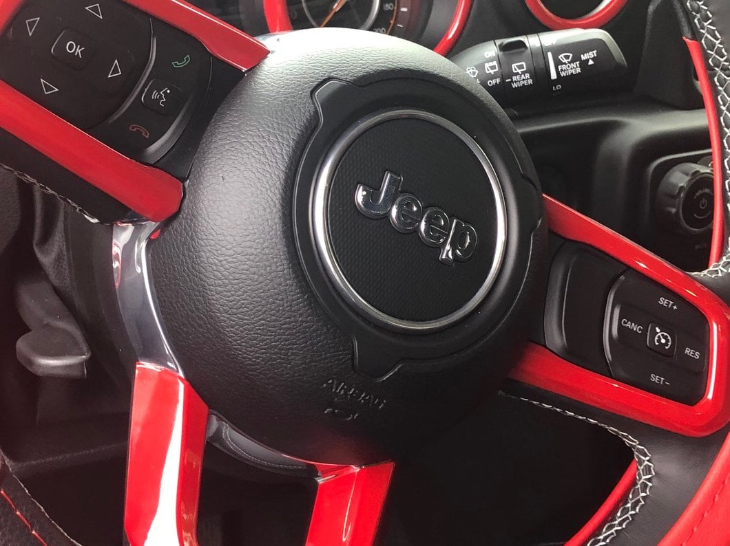 RedRock Steering Wheel Trim; Red (18-25 Jeep Wrangler JL)