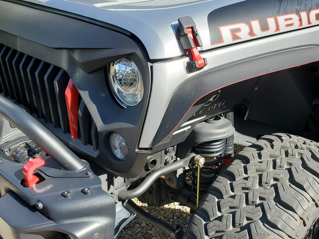 RedRock Replacement Hood Latch Straps; Red (07-18 Jeep Wrangler JK)