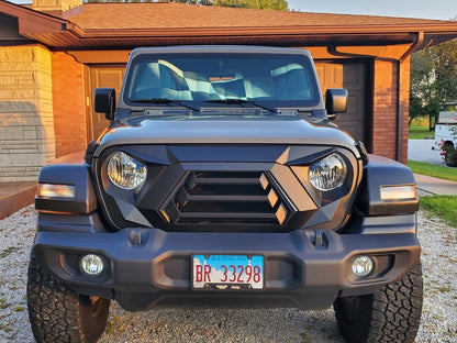 RedRock Goliath Grille with LED DRL (18-25 Jeep Wrangler JL w/o TrailCam)