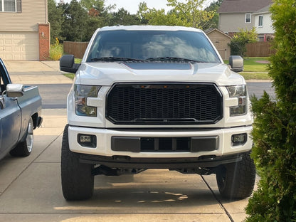 RedRock Baja Upper Replacement Grille with LED Lighting; Gloss Black (15-17 F-150, Excluding Raptor)