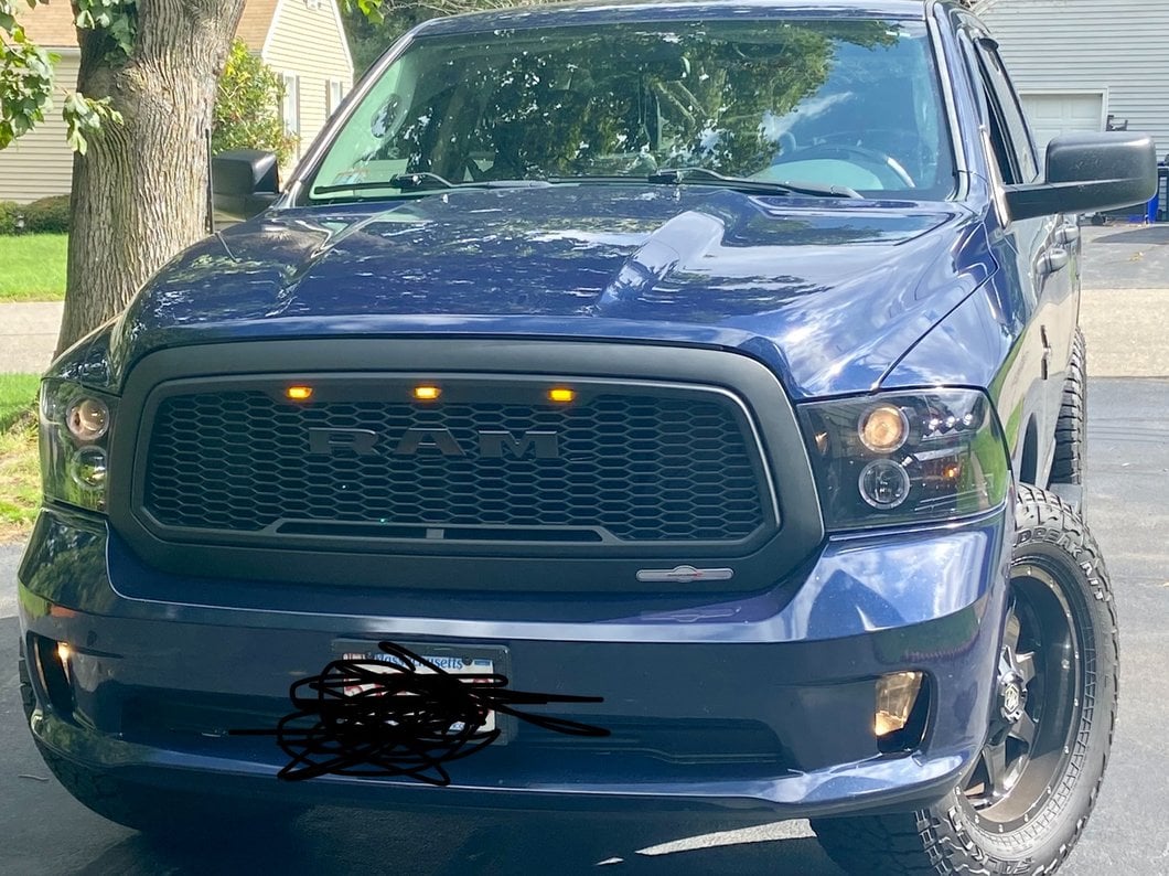 RedRock Baja Upper Replacement Grille; Matte Black (13-18 RAM 1500, Excluding Rebel)