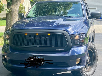 RedRock Baja Upper Replacement Grille; Matte Black (13-18 RAM 1500, Excluding Rebel)