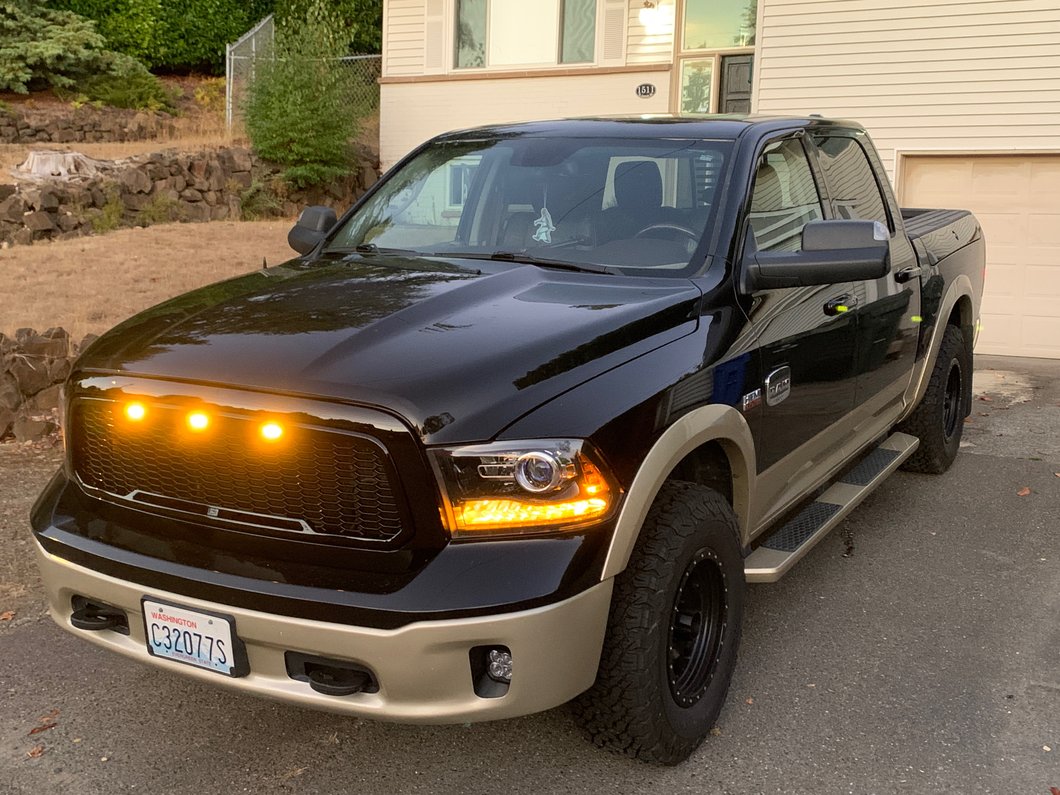 RedRock Baja Upper Replacement Grille; Gloss Black (13-18 RAM 1500, Excluding Rebel)