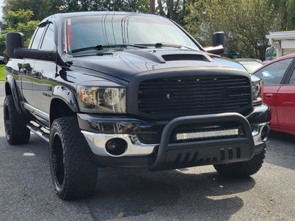 RedRock Boss Upper Replacement Grille with LED DRL; Matte Black (06-08 RAM 1500)