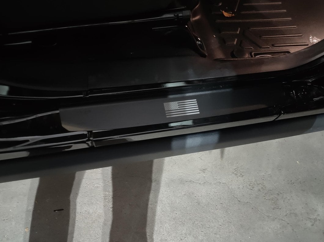 RedRock Old Glory Door Entry Guards; Black (20-25 Jeep Gladiator JT)