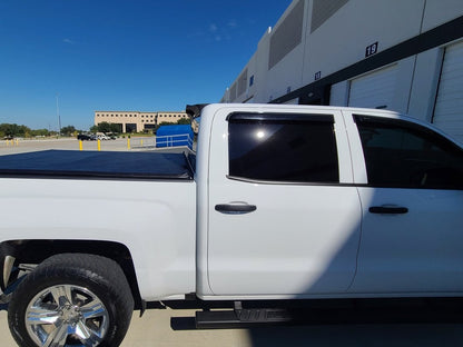 RedRock Rear Truck Cab Spoiler; Matte Black (14-18 Silverado 1500 Double Cab, Crew Cab)