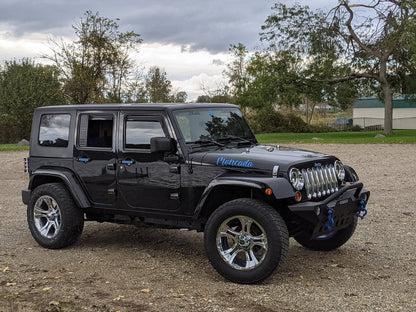 RedRock Billet Aluminum Door Handle Inserts; Blue (07-18 Jeep Wrangler JK 4-Door)