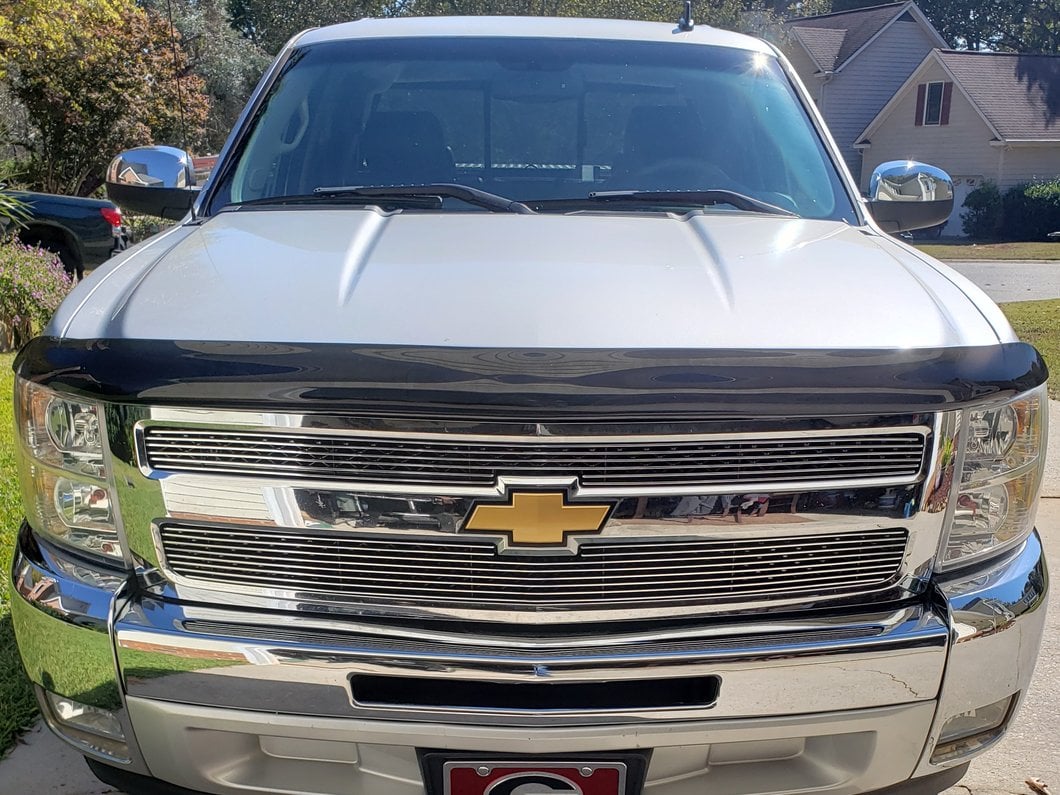 RedRock Upper Overlay Grille; Polished (07-13 Silverado 1500)